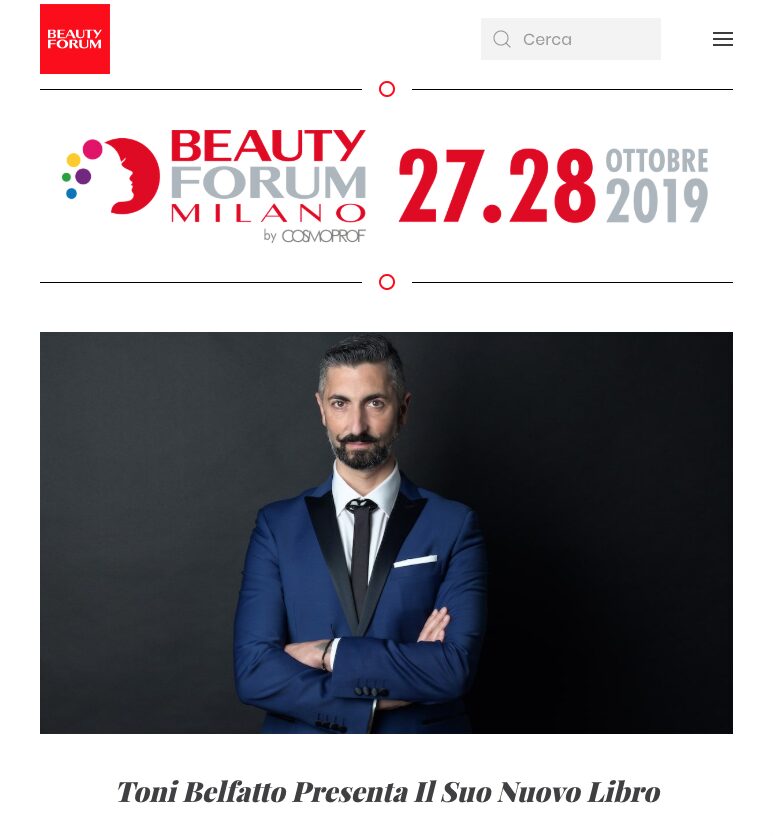 Beauty Forum: Toni Belfatto presents his new book