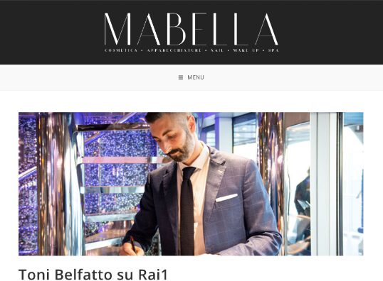 Mabella: Toni Belfatto on Rai 1