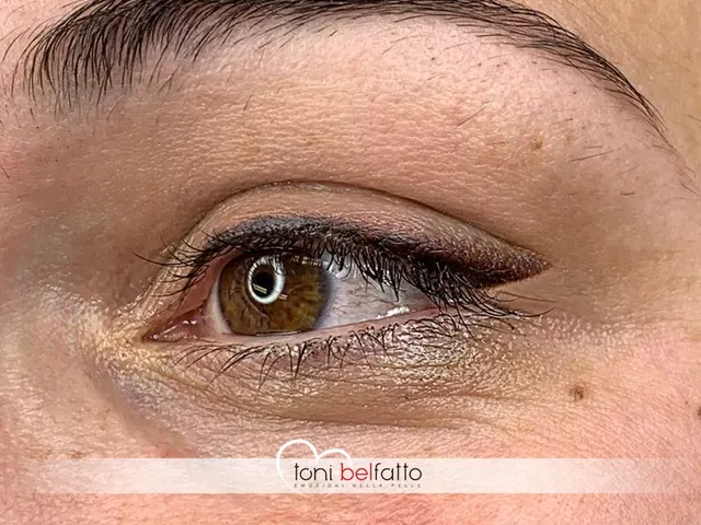 Permanent eyeliner, result