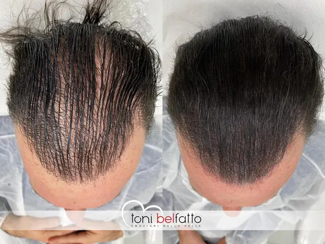 Scalp micropigmentation, before and after
