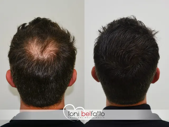 Scalp micropigmentation, before and after