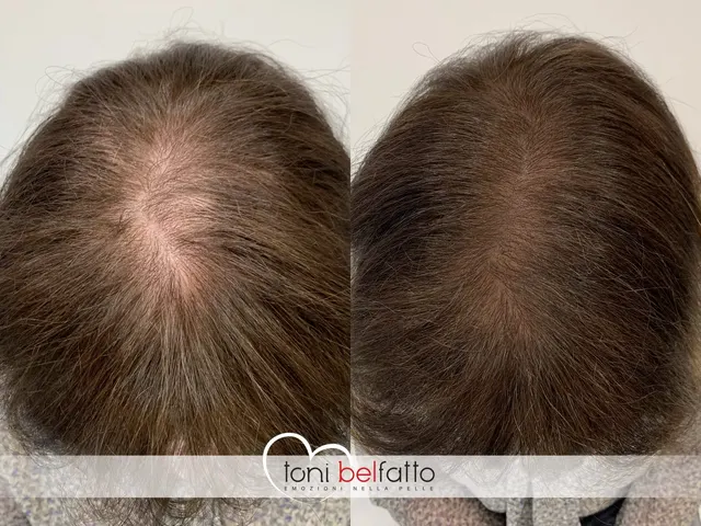 Scalp micropigmentation, before and after